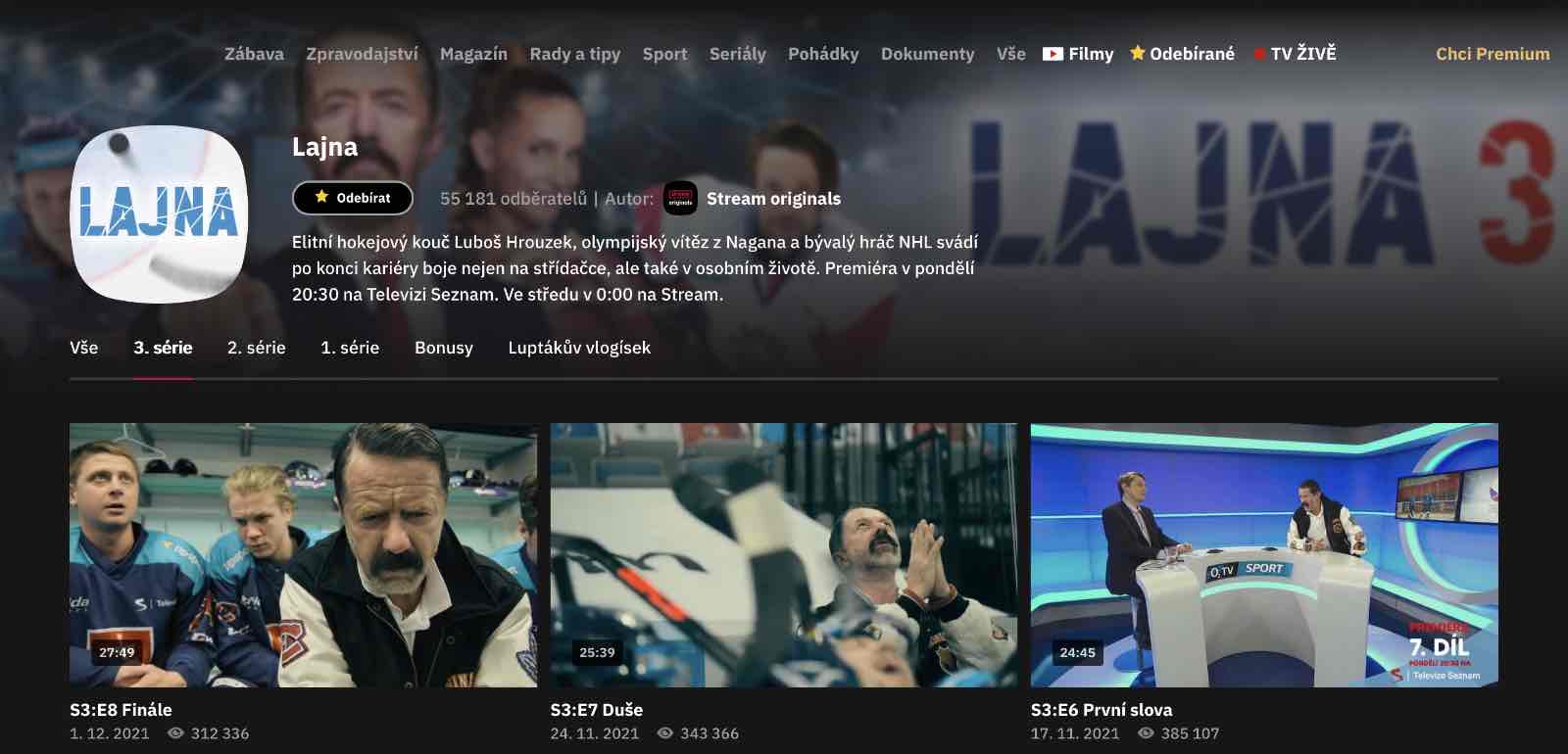 Jak sledovat online a zdarma nový seriál Lajna? (Foto: stream.cz)